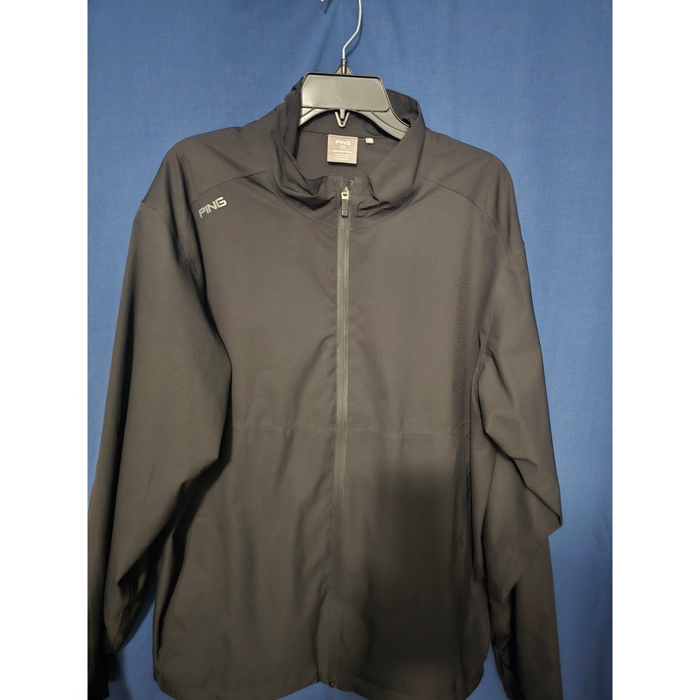 Ping Sensordry Golf Jacket Womens XL Black Waterproof Windproof Full Zip Coat